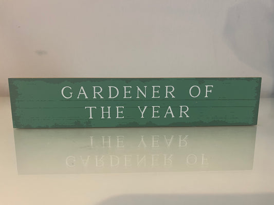 Wooden Plaque - Gardener of the year