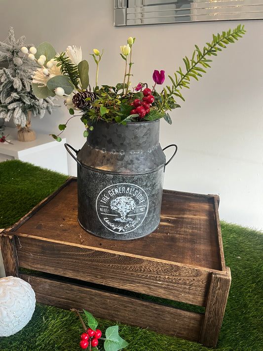 Festive Milk Churn